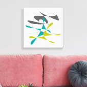 Retro Abstract 3 Canvas Afdruk (Insitu (Woonkamer))