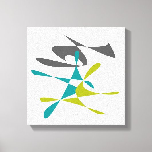 Retro Abstract 3 Canvas Afdruk (Voorkant)