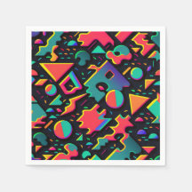 Retro Abstract 80s 90s Stijlservetten