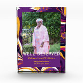 Retro Abstract African Black Mom Retirement Gift Fotoblokken (Voorkant)