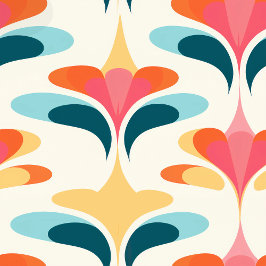 Retro Abstract behang – levendig wandontwerp