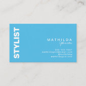 Retro Abstract blauw whitcheckboard Visitekaartje (Voorkant)