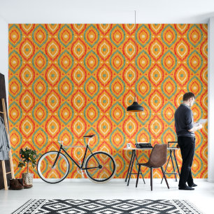 Retro abstract design in Ikat Navajo stijl. Behang