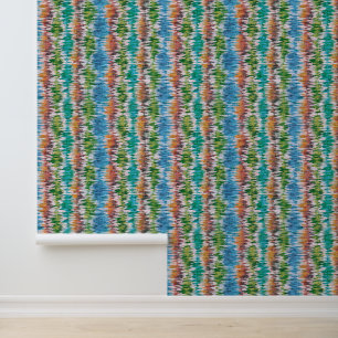 Retro abstract design in Ikat stijl. Behang