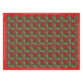 Retro Abstract Doodle Red Hearts Romantic Pattern Tafelkleed (Voorkant (Horizontaal))
