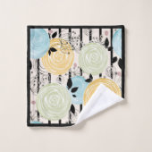 Rétro, abstract flowers (Gant de toilette)