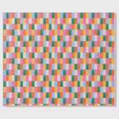 Retro abstract geometrisch ontwerp in patchwork st cadeaupapier (Vlak)