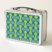Retro Abstract geometrisch patroon in blauw en gro (Achterkant)