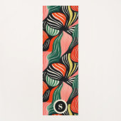 Retro Abstract golfpatroon Yogamat (Voorkant)