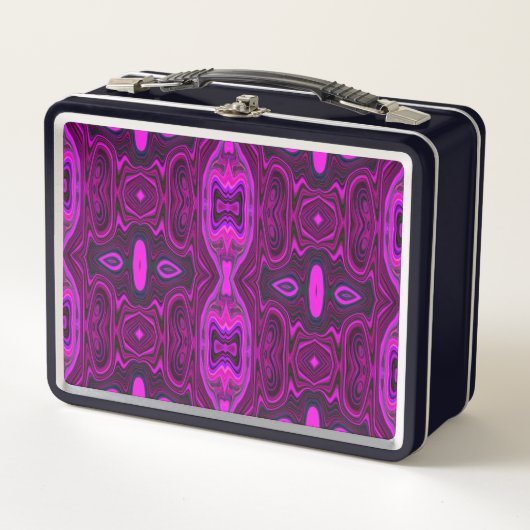 Retro Abstract Hot Pink- en Magenta-patroon (Voorkant)