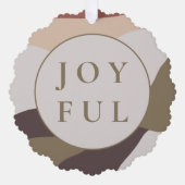 Retro Abstract Joyful Christmas Gepersonaliseerde  Ornament Kaart (Voorkant)