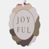 Retro Abstract Joyful Christmas Gepersonaliseerde  Ornament Kaart (Links)
