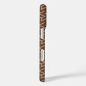 Retro Abstract Mid-Century Modern Patroon in Brown Case-Mate iPhone Case (Achterkant / Rechts)