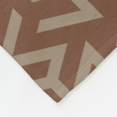 Retro Abstract Mid-Century Modern Patroon in Brown Fleece Deken (Hoek)