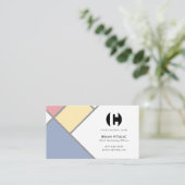 Retro Abstract minimalistische Abstracte Mondrian Visitekaartje (Staand voorkant)