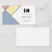 Retro Abstract minimalistische Abstracte Mondrian Visitekaartje (Voorkant / Achterkant)