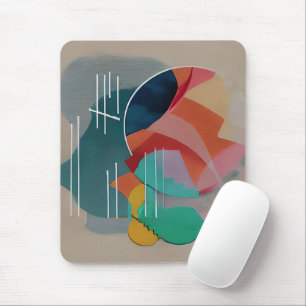 Retro abstract minimalistische kunst muismat