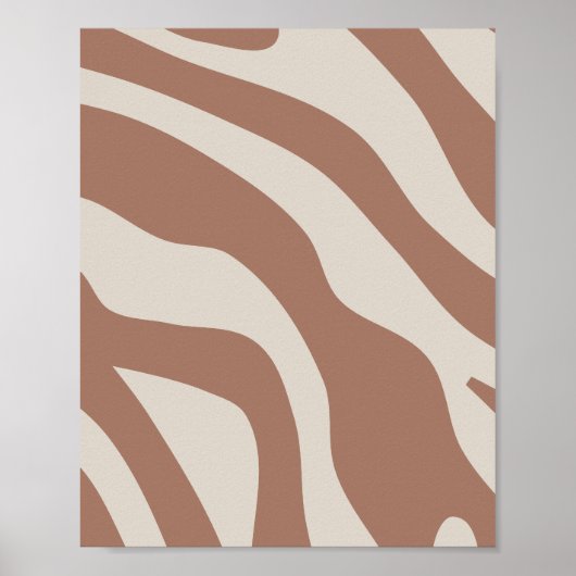 Retro Abstract Mocha Mousse 01 Poster (Voorkant)