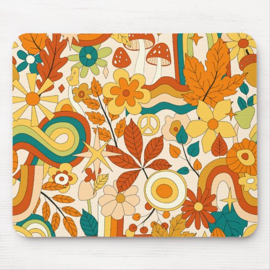 Retro  Abstract modern patroon Muismat (Voorkant)