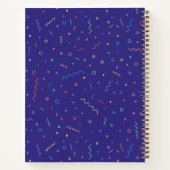 Retro Abstract neonpatroon Notitieboek (Achterkant)