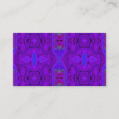 Retro Abstract Paars en Royal Blue Pattern Visitekaartje (Voorkant)