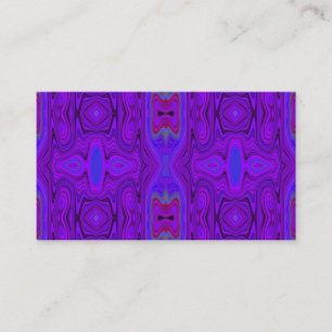Retro Abstract Paars en Royal Blue Pattern Visitekaartje