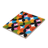 Retro Abstract Pattern Bold Mid Century Modern Tegeltje (Zijkant)