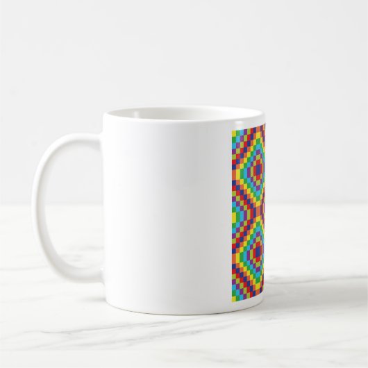 Retro Abstract Pattern Koffiemok (Links)