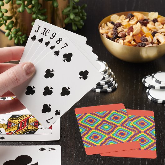 Retro Abstract Pattern Pokerkaarten