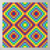 Retro Abstract Pattern Poster (Voorkant)
