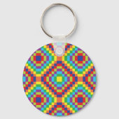 Retro Abstract Pattern Sleutelhanger (Achterkant)