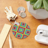 Retro Abstract Pattern Sleutelhanger