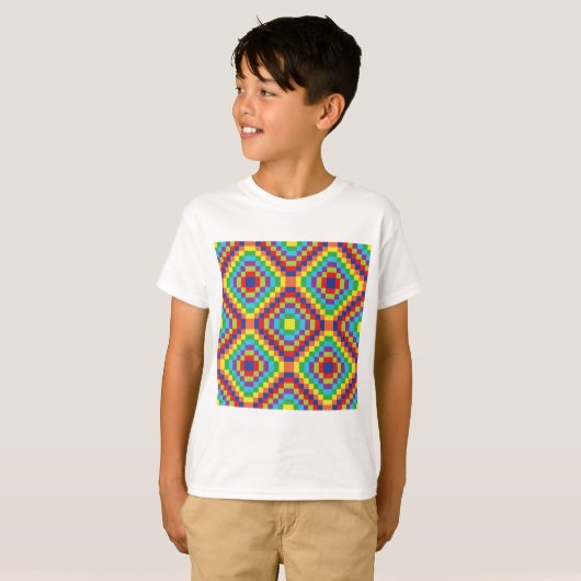 Retro Abstract Pattern T-shirt (Voorkant volledig)