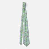 Retro Abstract roze, kalkgroen en Aqua Pattern Stropdas (Achterkant)