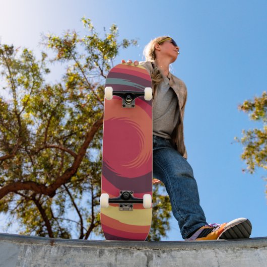 Retro Abstract Skateboard (Buiten 1)