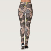 Retro, abstract, spiraalvormig leggings (Achterkant)