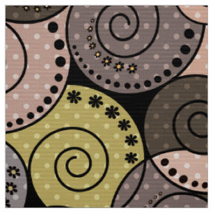 Retro, abstract, spiraalvormig stof