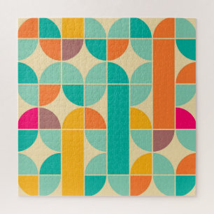 Retro Abstract: tijdloos naadloos ontwerp. Legpuzzel