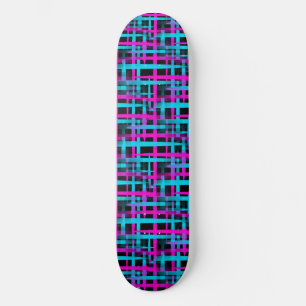 Retro Abstract Weave Patroon Skateboard