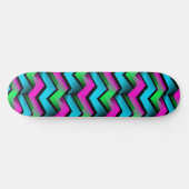 Retro Abstract Zigzag Pattern Skateboard (Horizontaal)