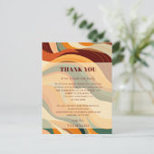 Retro Abstracte aardachtige terracotta dank u Briefkaart (Staand voorkant)