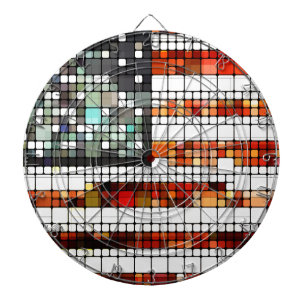 Retro Abstracte Amerikaanse vlag Dartbord