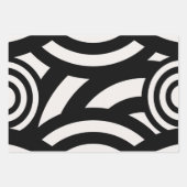 Retro  Abstracte Arches Lines Black White Inpakpapier Vel (Voorkant 3)