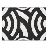 Retro  Abstracte Arches Lines Black White Tafelkleed (Voorkant (Horizontaal))