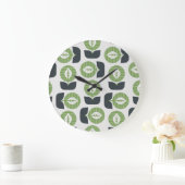 Retro Abstracte bladeren: naadloze stijl Grote Klok (Huis)