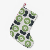 Retro Abstracte bladeren: naadloze  stijl Kleine Kerstsok (Voorkant (Hangend))