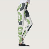 Retro Abstracte bladeren: naadloze  stijl Leggings (Rechts)