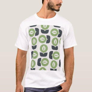 Retro Abstracte bladeren: naadloze stijl T-shirt