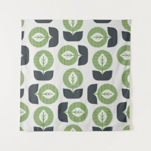 Retro Abstracte bladeren: naadloze  stijl Wandkleed