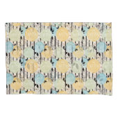 Retro, abstracte bloemen kussensloop (Voorkant)